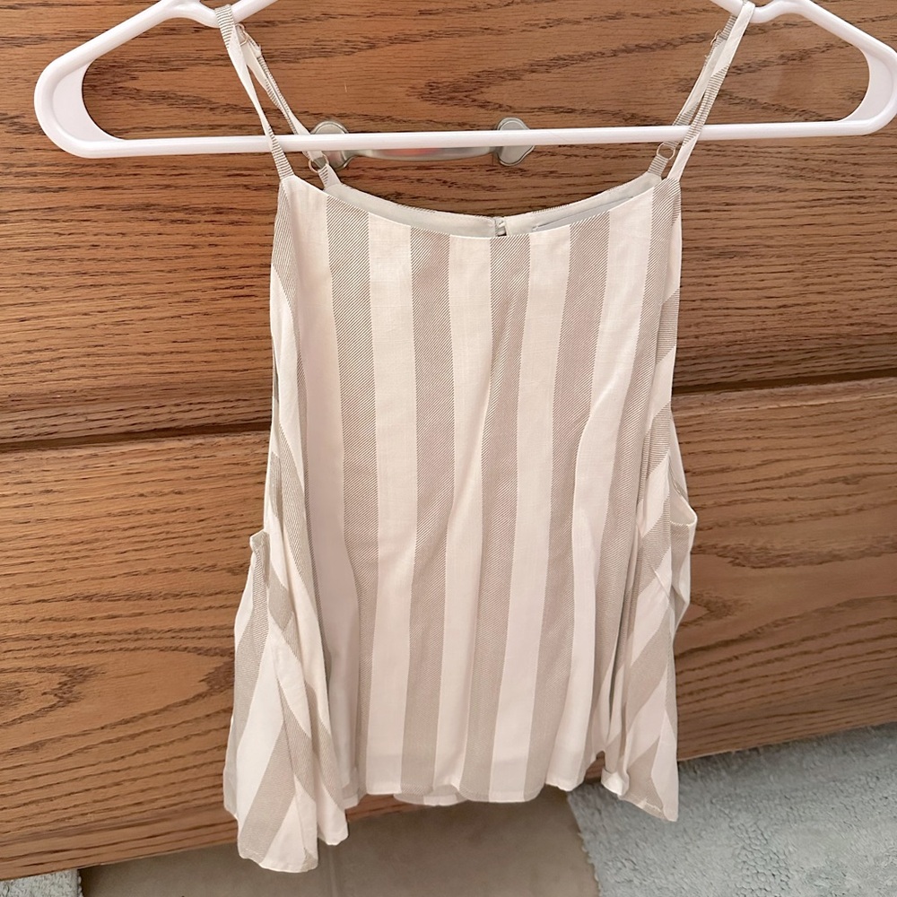 Cream and khaki tank size small